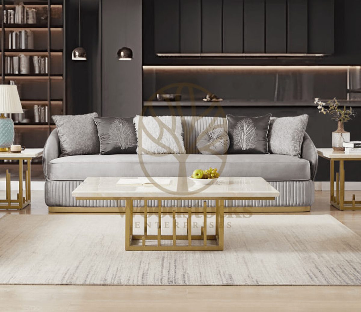 Modern & Royal Contemporary Sofa Set V, alternate view