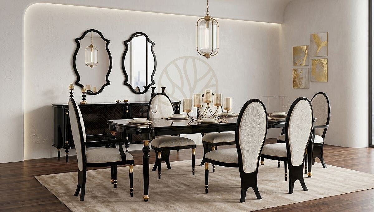 Royal Dolvera Hand Carved Teak Dining Table Set, Saharanpur, Dining Table