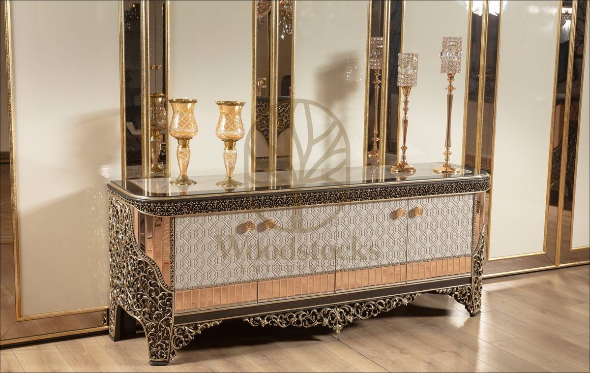 Teak Lagos Ivory and Copper TV Cabinet, view 4