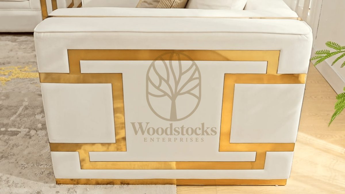 Contemporary Gold Sofa Set, view 3