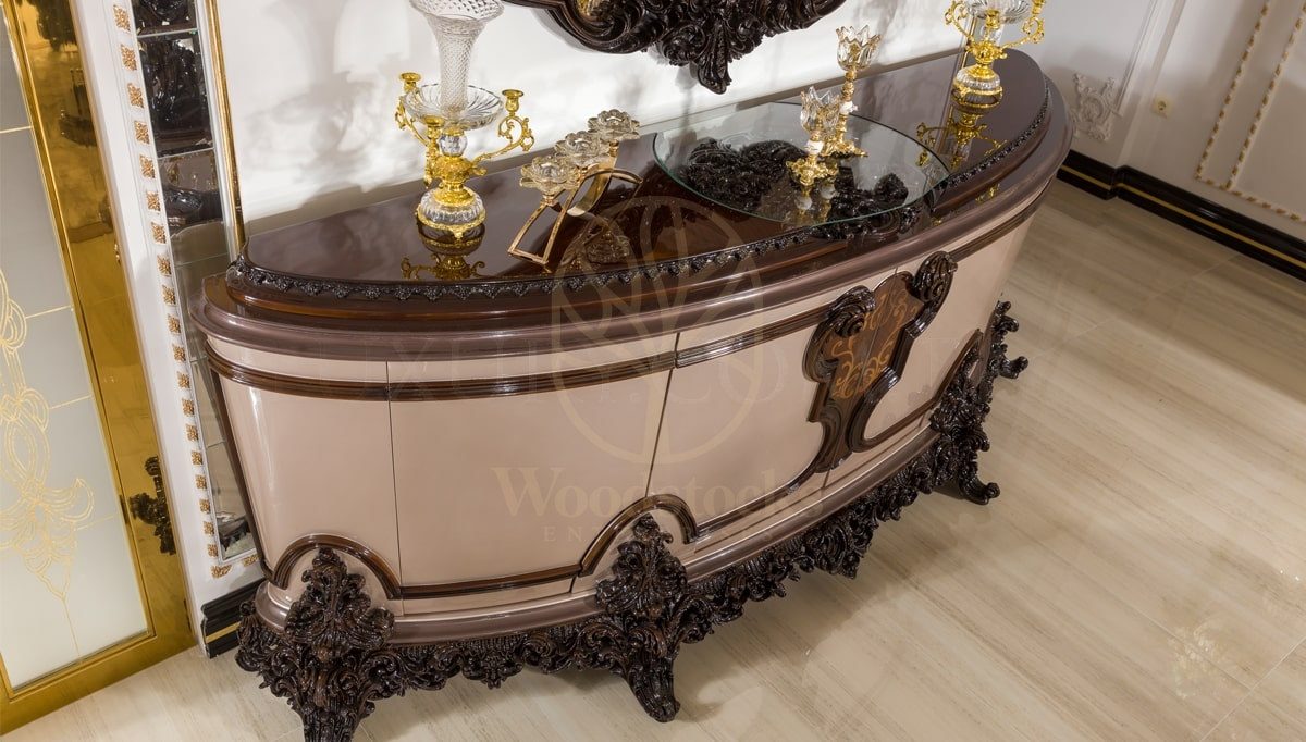 Royal Doyle Hand Carved Teak Dining Table Set, Saharanpur, view 8