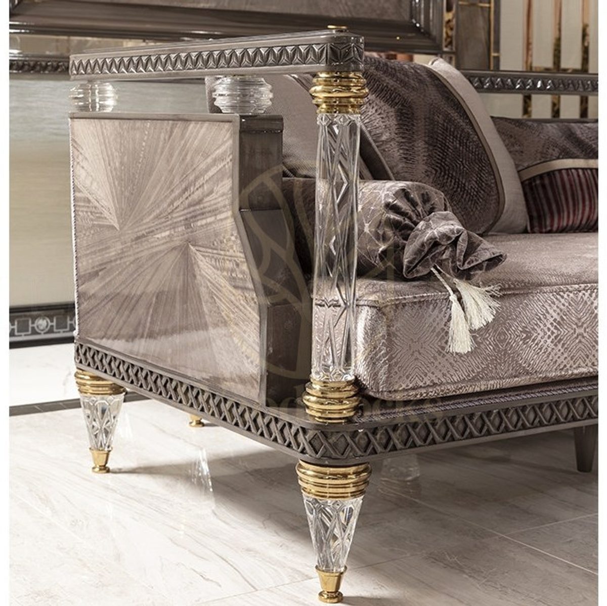 Luxury Notron Handcrafted Teak Sofa Set, Saharanpur, view 6