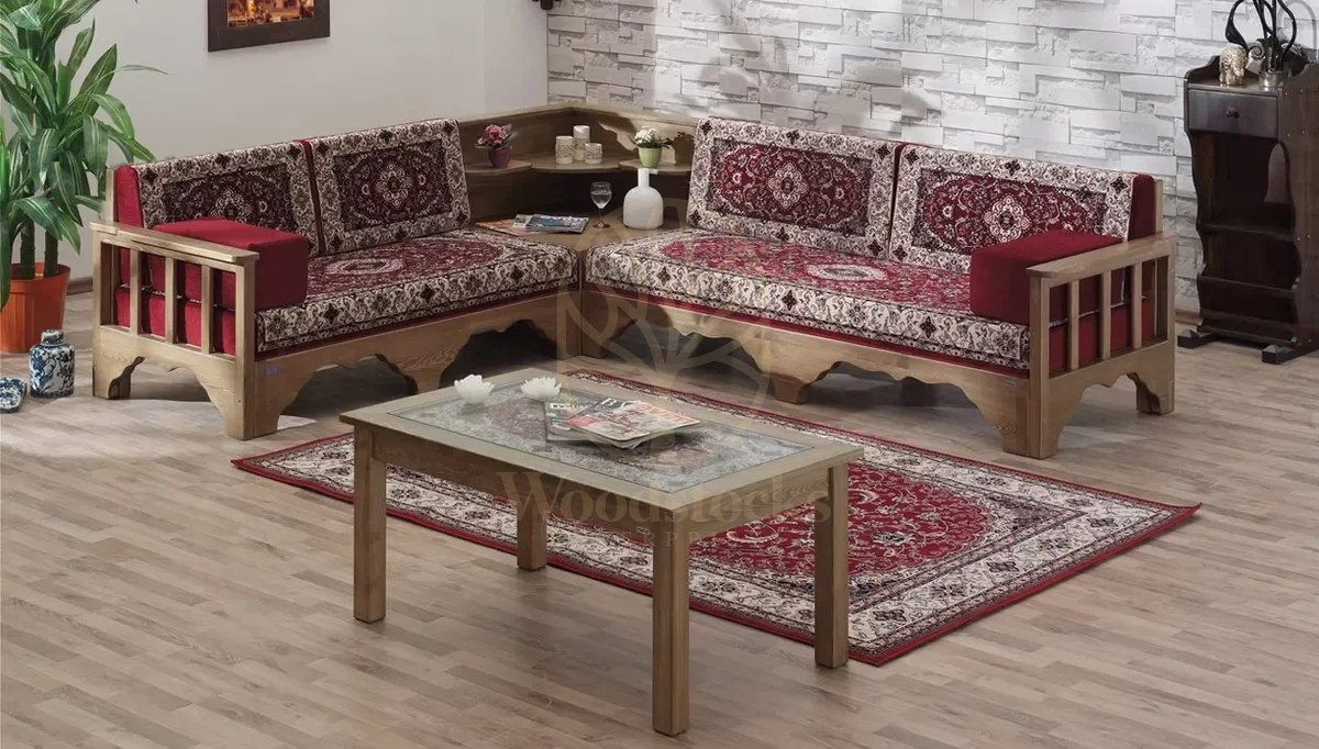 Royal Saray Hand Carved Teak Sofa Set, Saharanpur, view 2