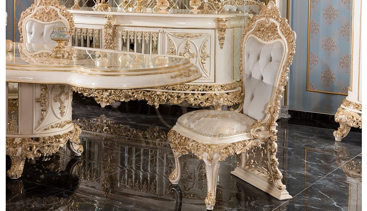 Royal Altay Hand Carved Teak Dining Table Set II, Saharanpur, view 5