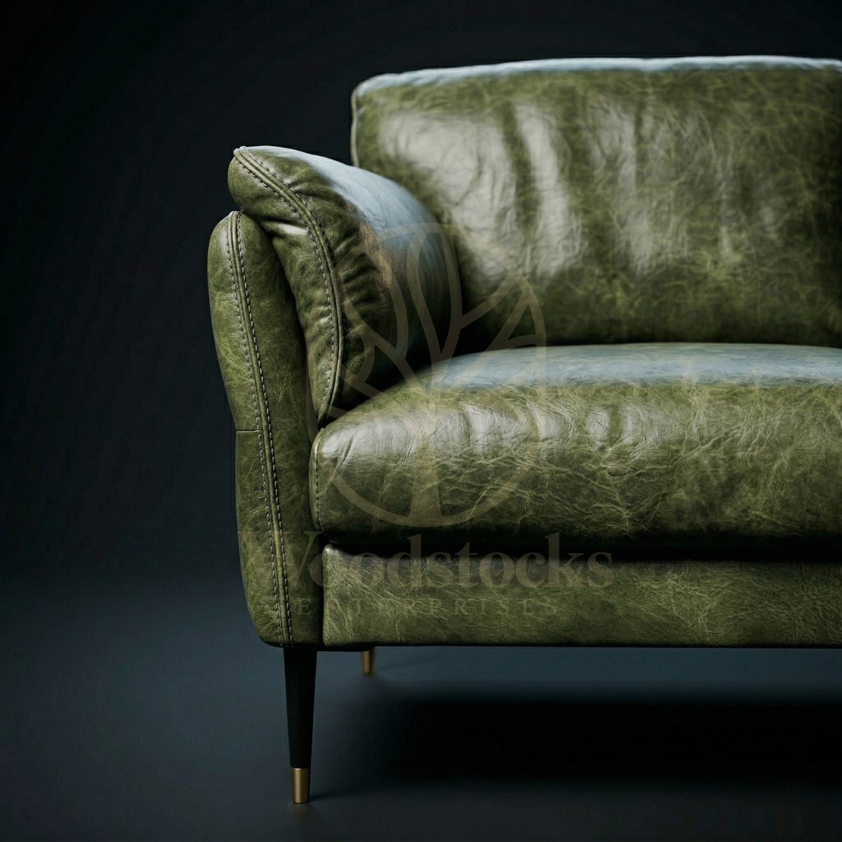 Luxury Teak Belfort Leather Sofa, Saharanpur, view 3