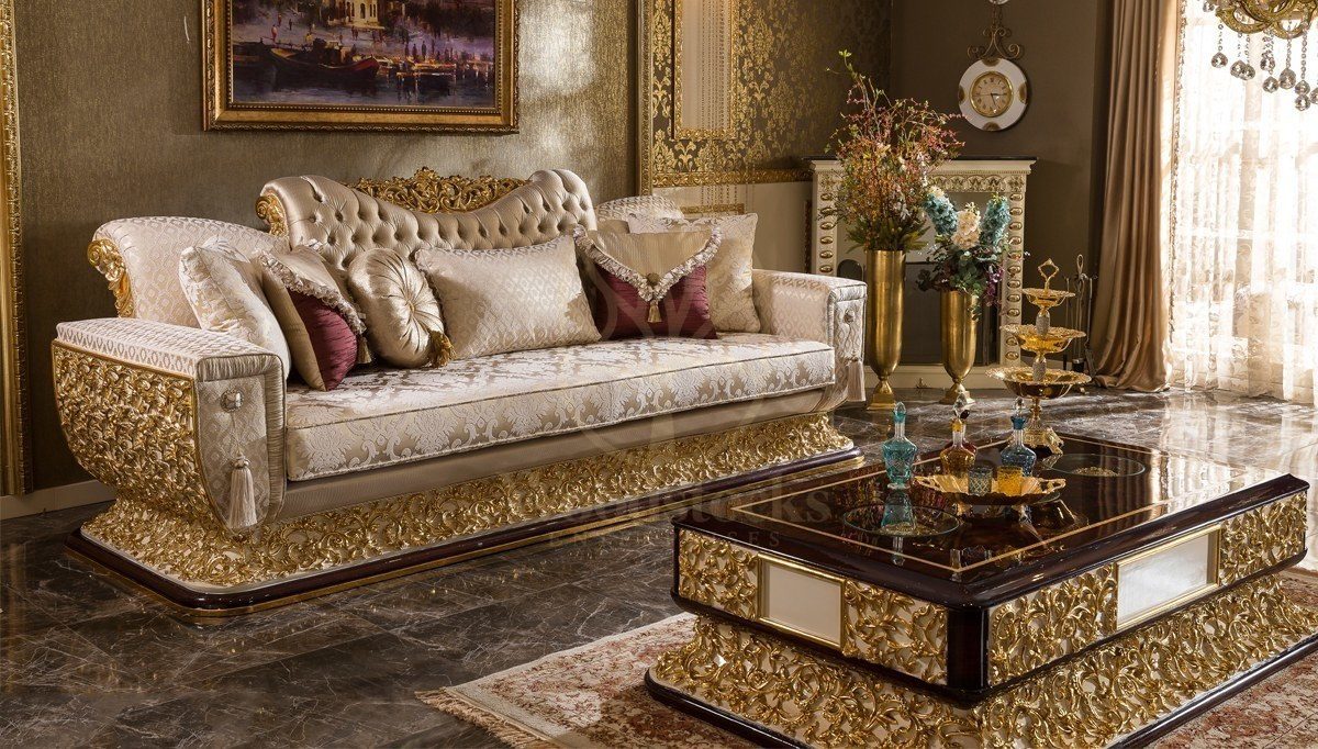 Royal Oxford Hand Carved Teak Sofa Set, Saharanpur, view 2