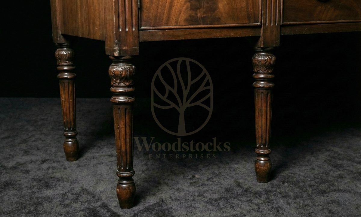 Hand Carved Teak Somerset Acanthus-Rosette Banquet Console, Saharanpur, view 4
