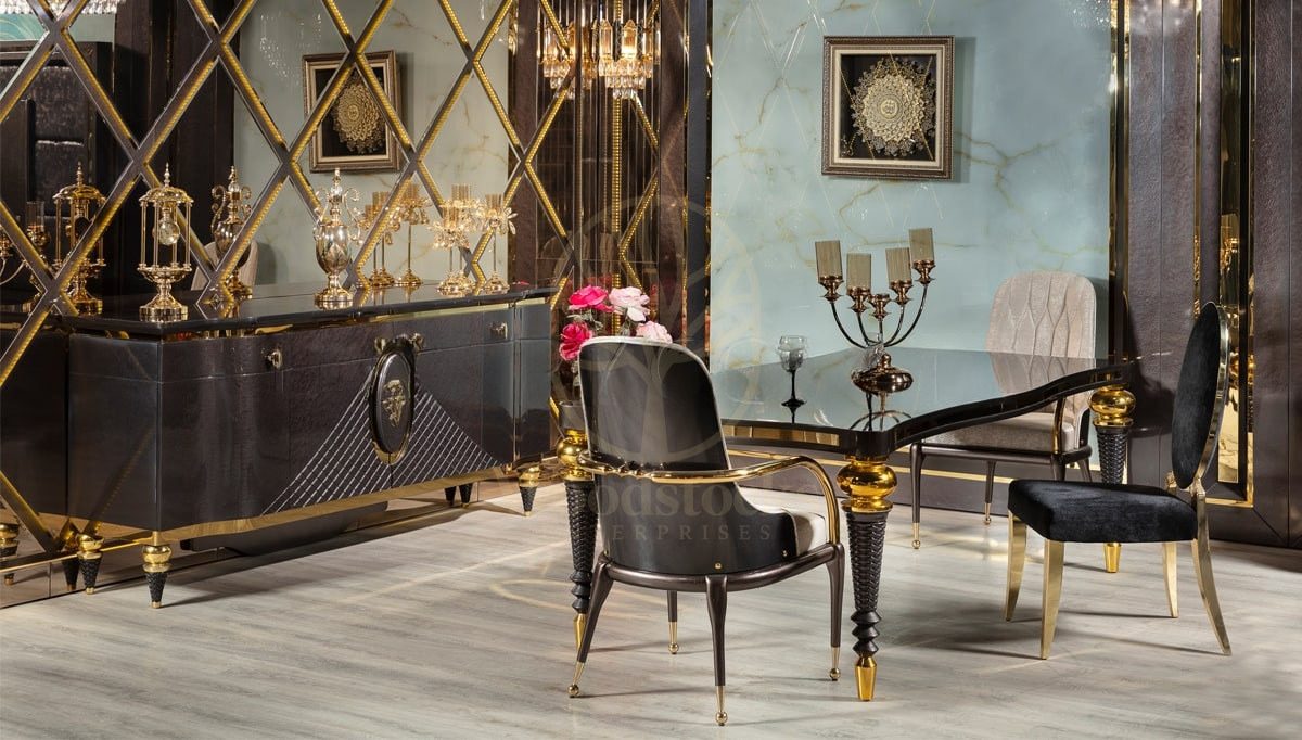Luxury Viena Handcrafted Teak Dining Table Set, Saharanpur, Dining Table