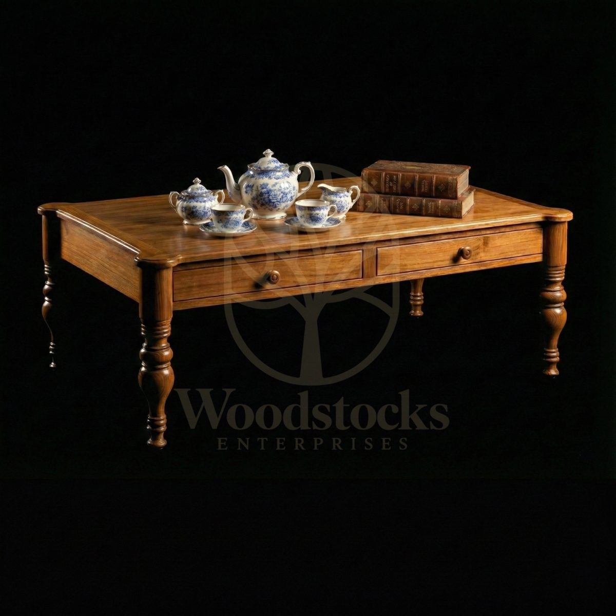 Hand Carved Teak Mayfair Drawing Room Coffee Table, Saharanpur, Center Table