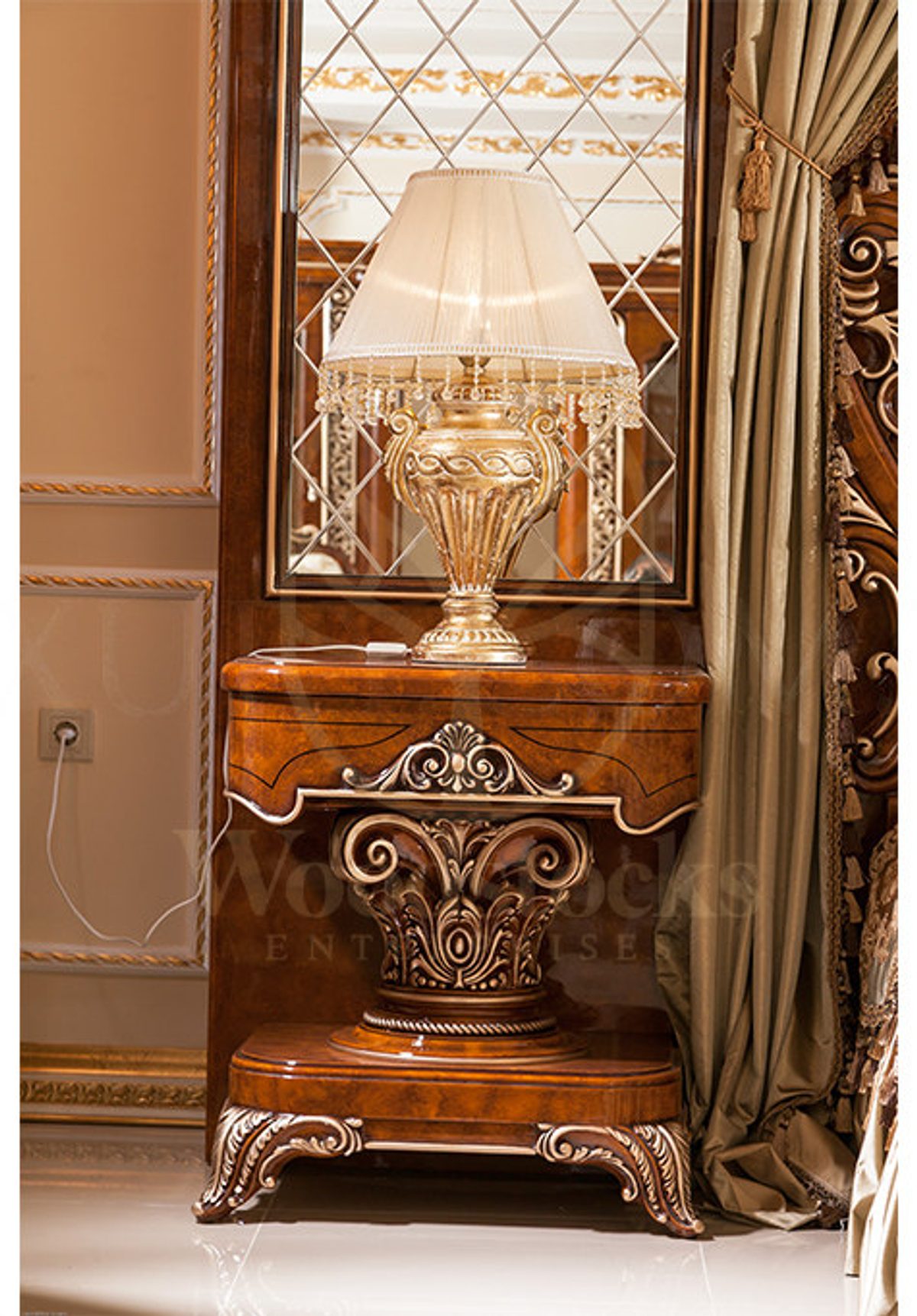 Royal Safir Hand Carved Teak King Size Bed, Saharanpur, view 10