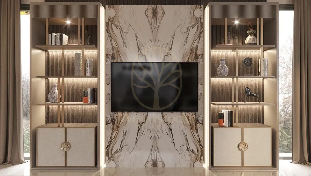 Luxury Loft Handcrafted Teak TV Cabinet, Saharanpur, view 3