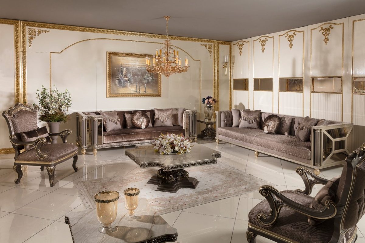 Teak Roma Mauve Velvet Sofa Set, Sofa Set