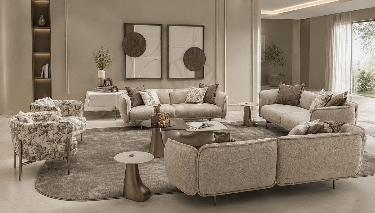 Luxury Bellariva Handcrafted Teak Sofa Set, Saharanpur, Sofa Set