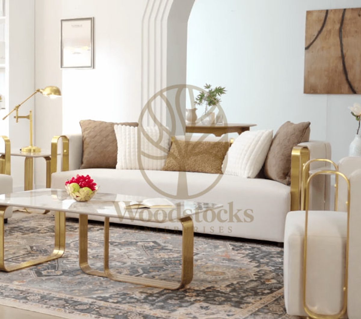 Modern Casaliving Comfortable Gold Sofa Set, view 5