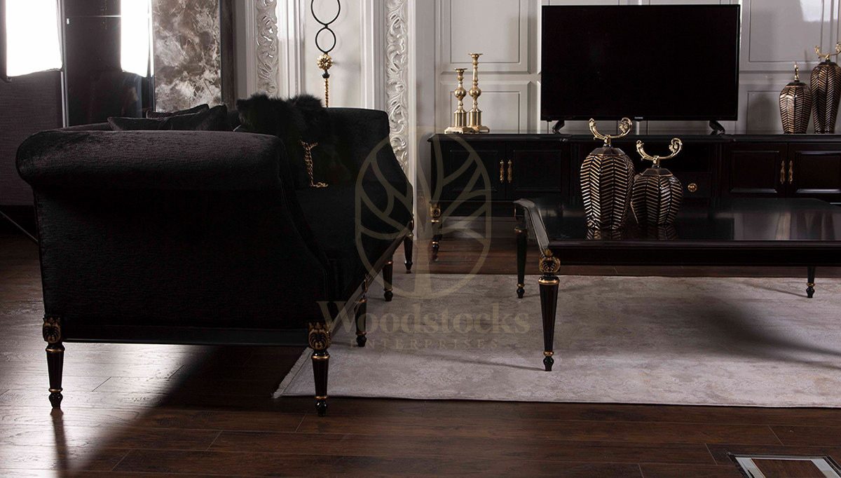 Luxury Hecuba Art Deco Handcrafted Teak Sofa Set, Saharanpur, view 5