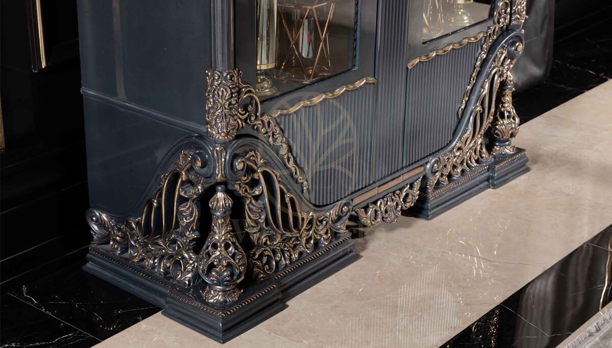 Royal Hamidiye Hand Carved Teak Dining Table Set, Saharanpur, view 9