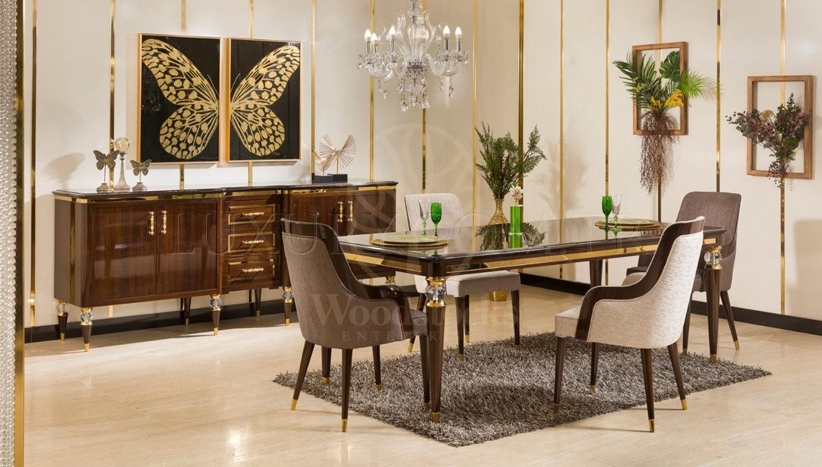 Royal Payidar Hand Carved Teak Dining Table Set, Saharanpur, Dining Table