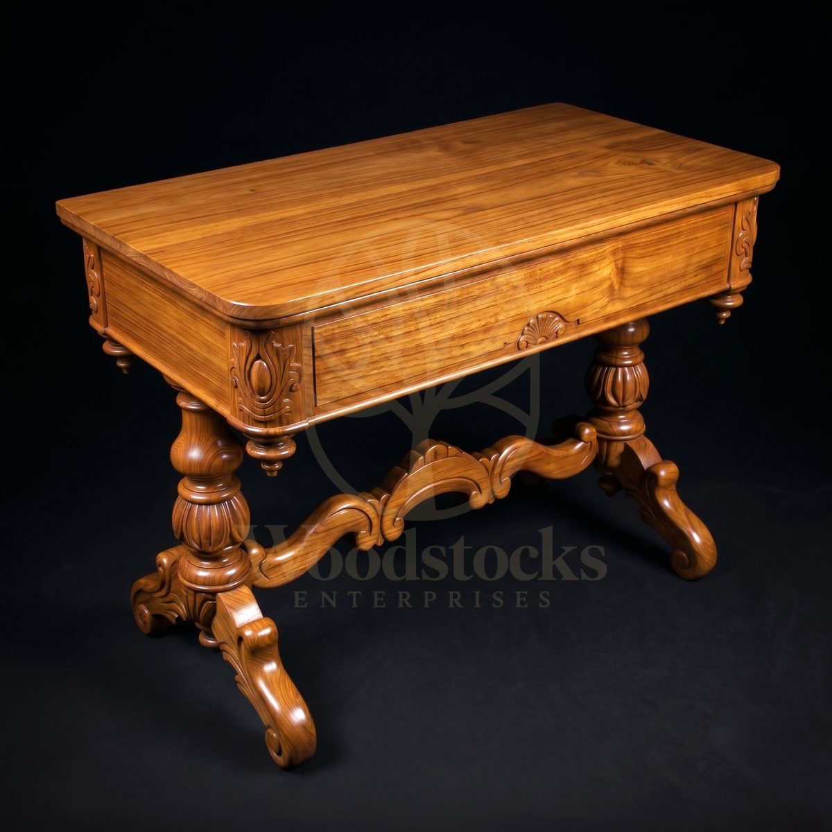 Luxury Teak Knightsbridge Victorian Side Console Table, Saharanpur, view 3