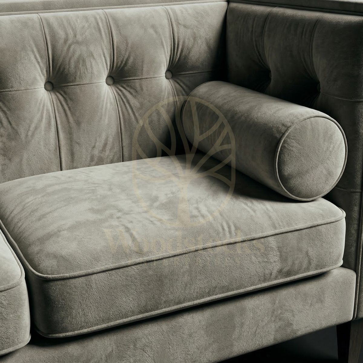 Luxury Teak Montparnasse Modernist Salon Sofa, Saharanpur, view 3