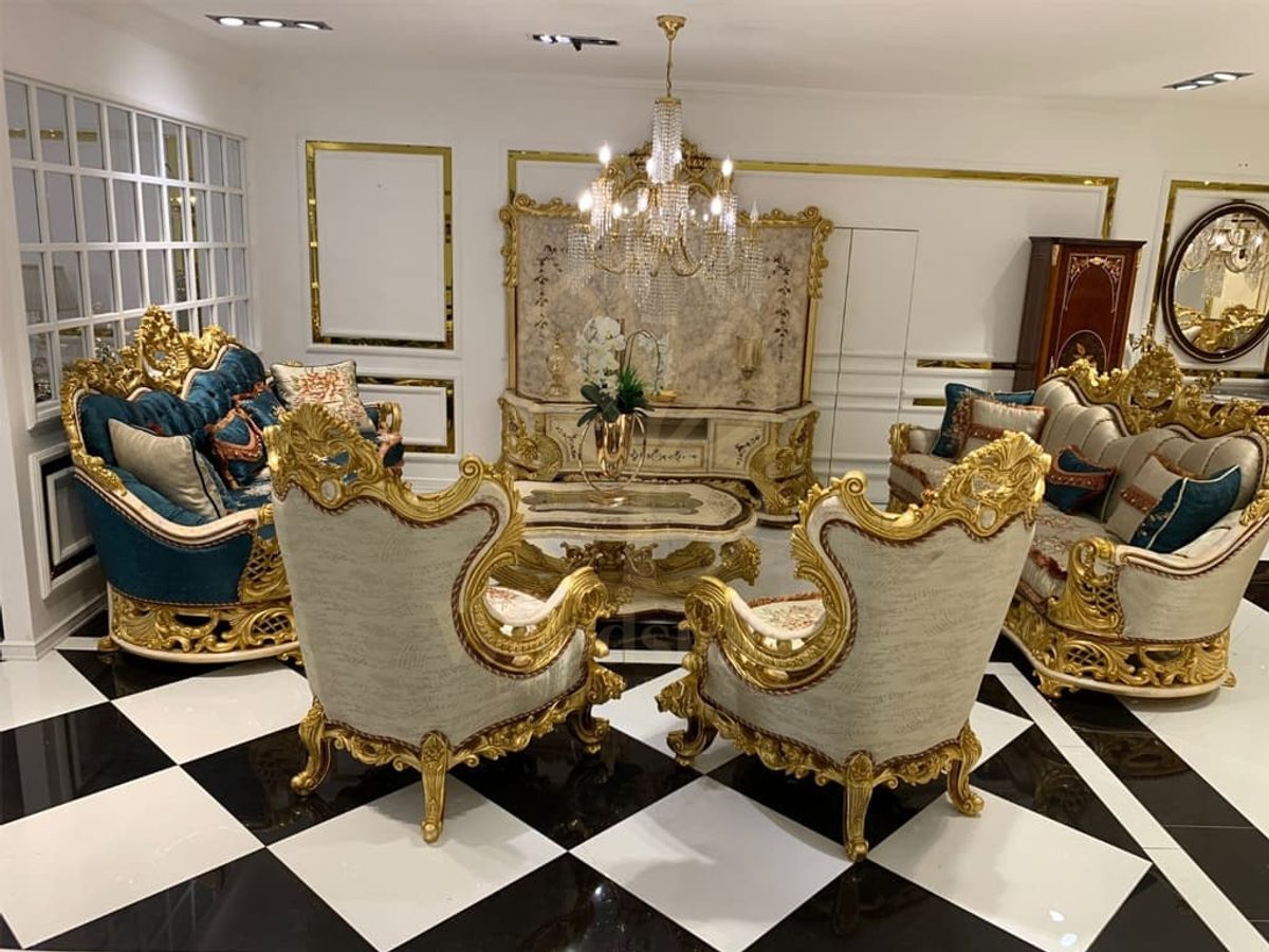 Royal Kral Hand Carved Teak Sofa Set, Saharanpur, view 3