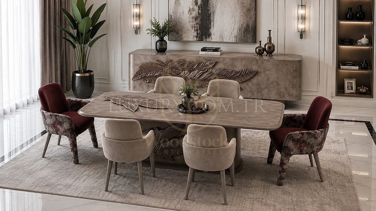 Luxury Narin Handcrafted Teak Dining Table Set, Saharanpur, Dining Table