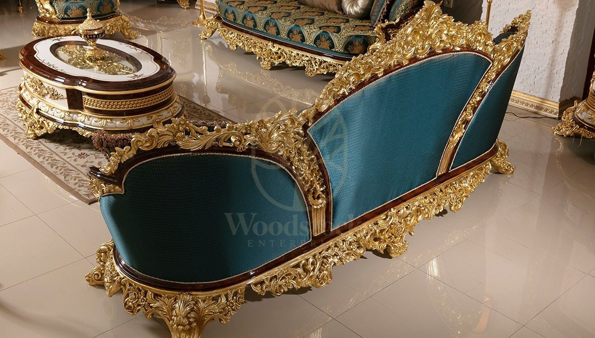 Royal Hunkar Hand Carved Teak Sofa Set III, Saharanpur, view 6