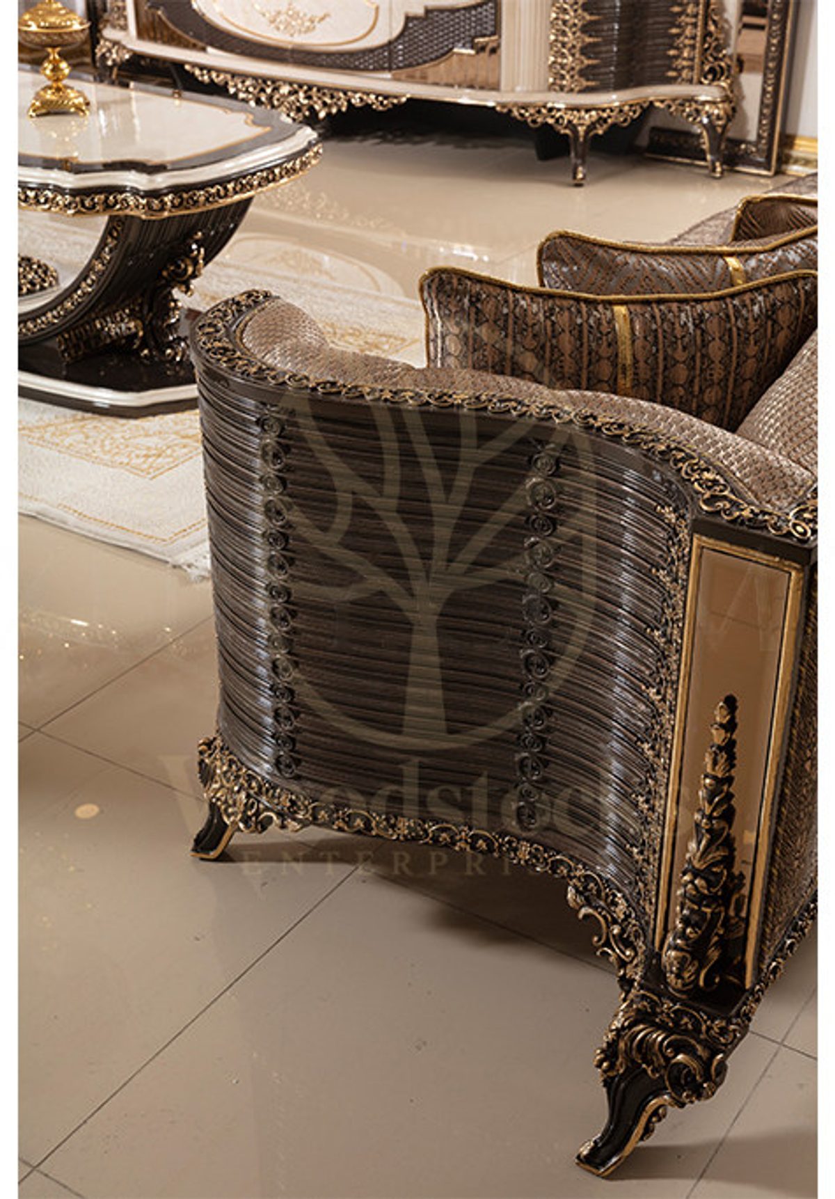 Royal Poltava Hand Carved Teak Sofa Set, Saharanpur, view 5
