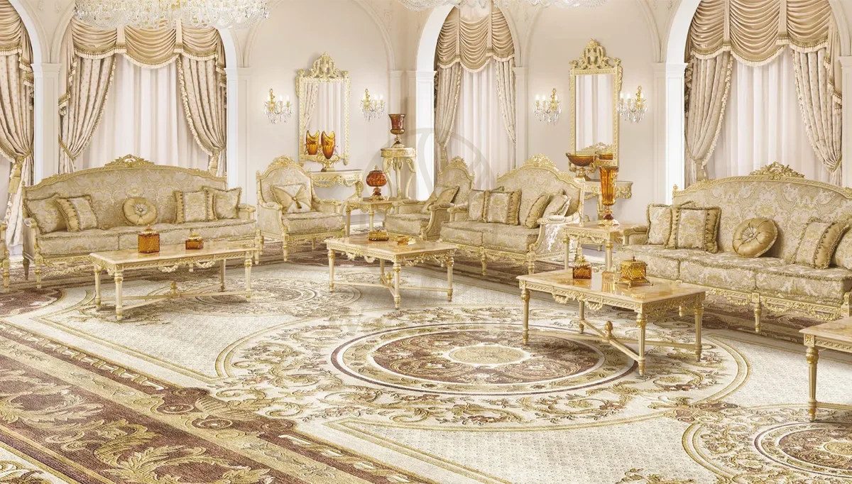 Royal Made Majlis Hand Carved Teak Sofa Set, Saharanpur, view 2