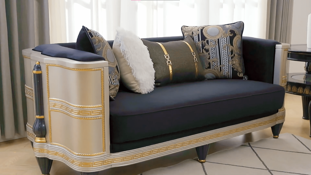 WSE High Quality Teak Wood Sleek Sofa Set II, Sofa Set