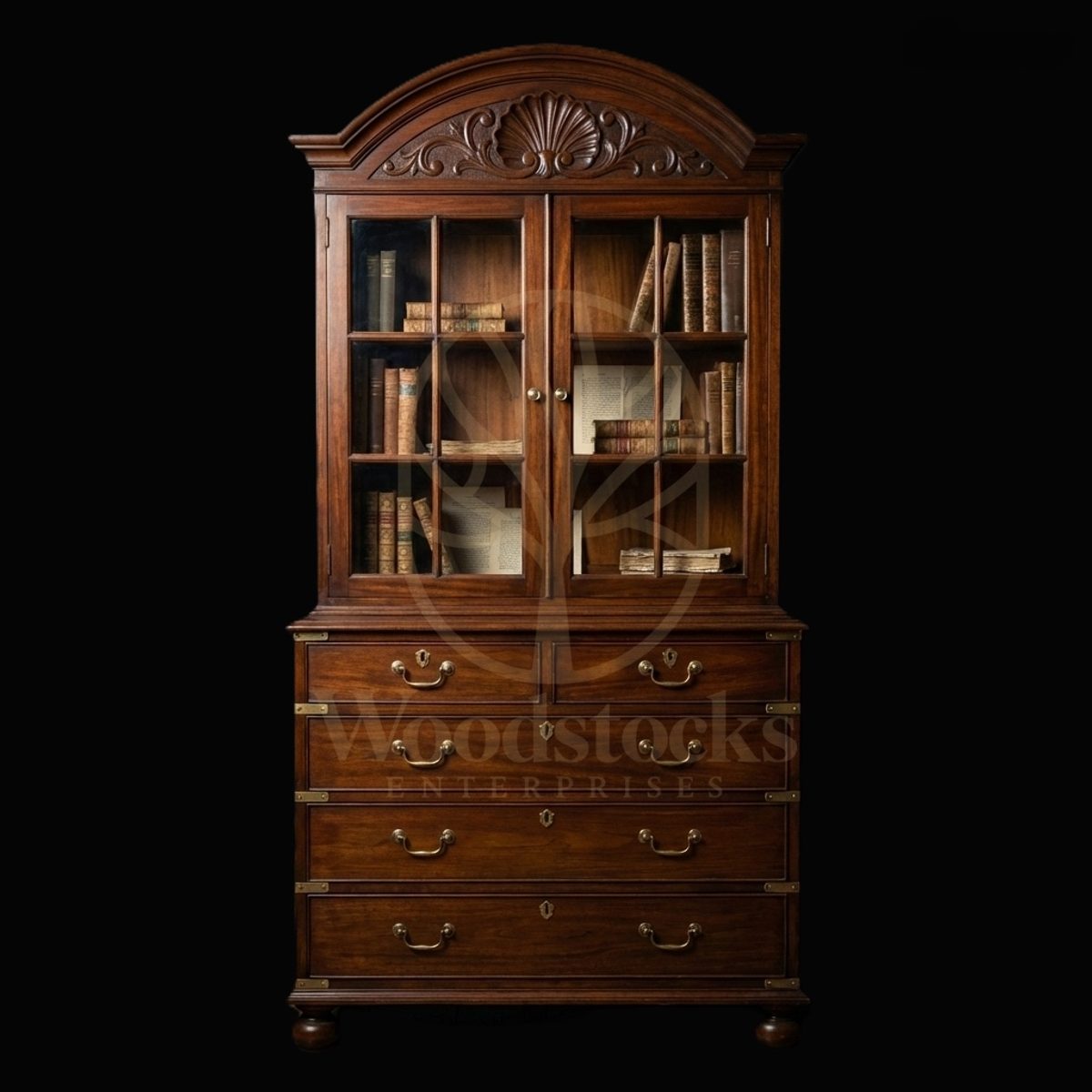 Luxury Teak Presidency House Bookcase, Saharanpur, view 6