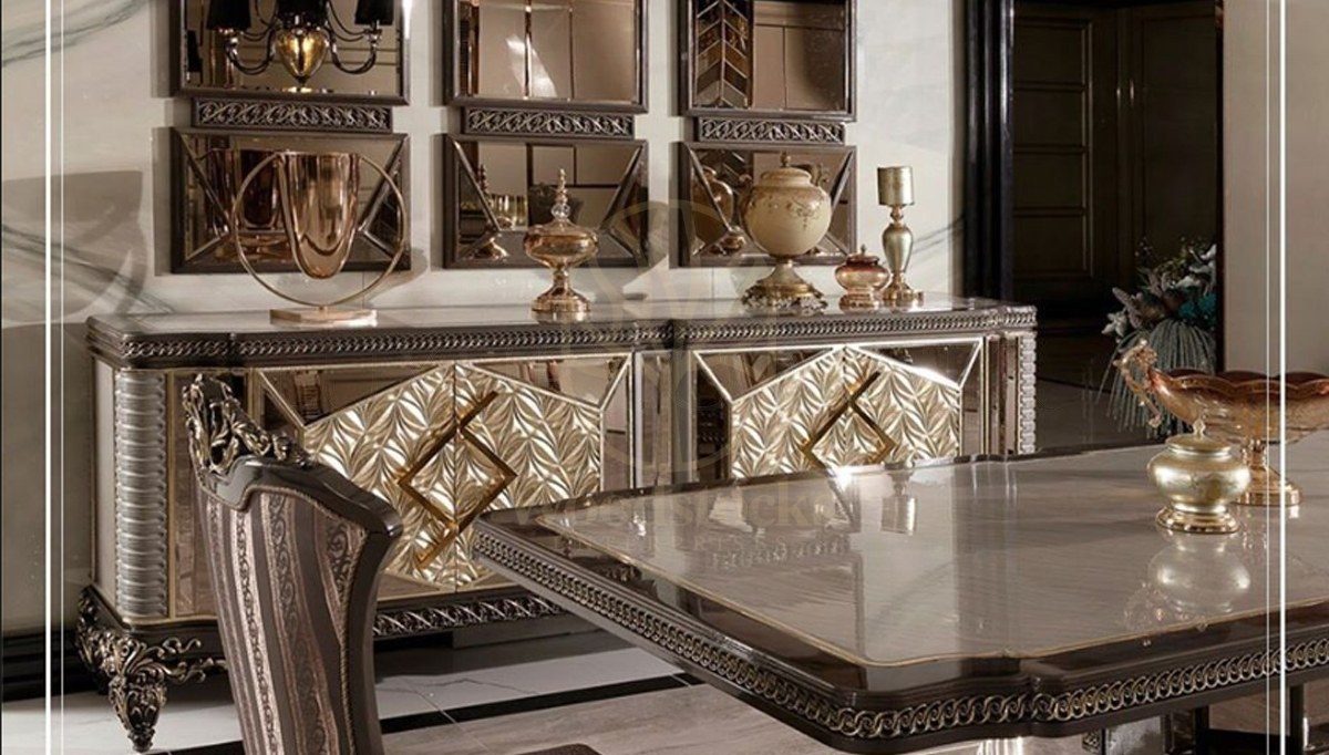 Royal Zanka Hand Carved Teak Dining Table Set, Saharanpur, view 4