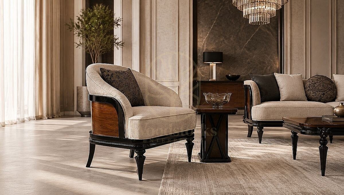 Luxury Tudor Handcrafted Teak Sofa Set, Saharanpur, view 4