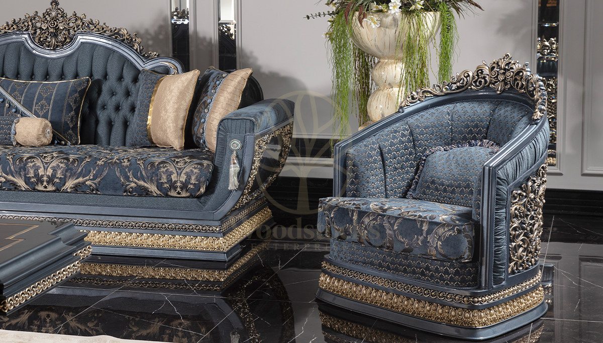 Royal Nazende Hand Carved Teak Sofa Set, Saharanpur, view 9