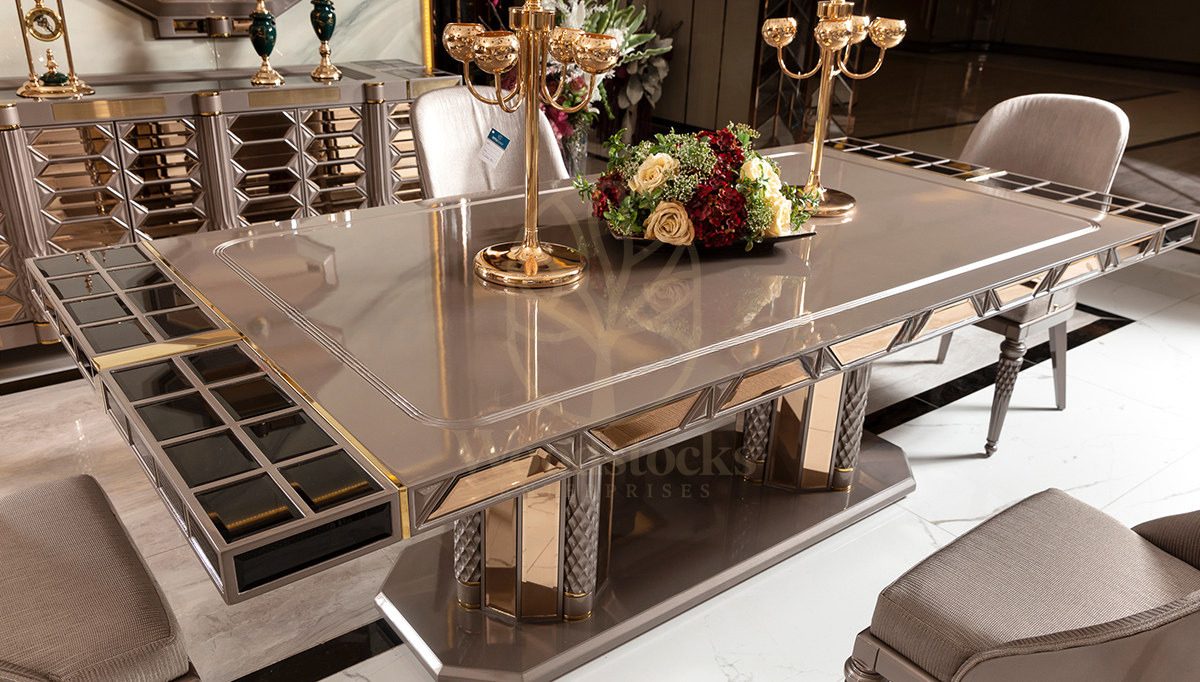 Luxury Marsala Handcrafted Teak Dining Table Set, Saharanpur, view 10