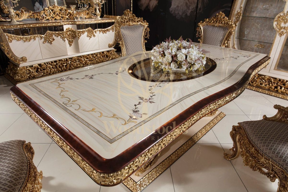 Teak Sovereign Antique Gold Dining Set, alternate view