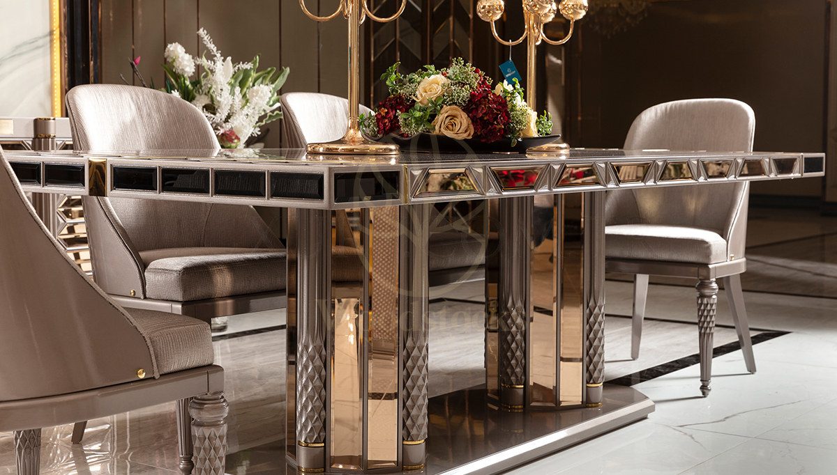 Luxury Marsala Handcrafted Teak Dining Table Set, Saharanpur, view 9