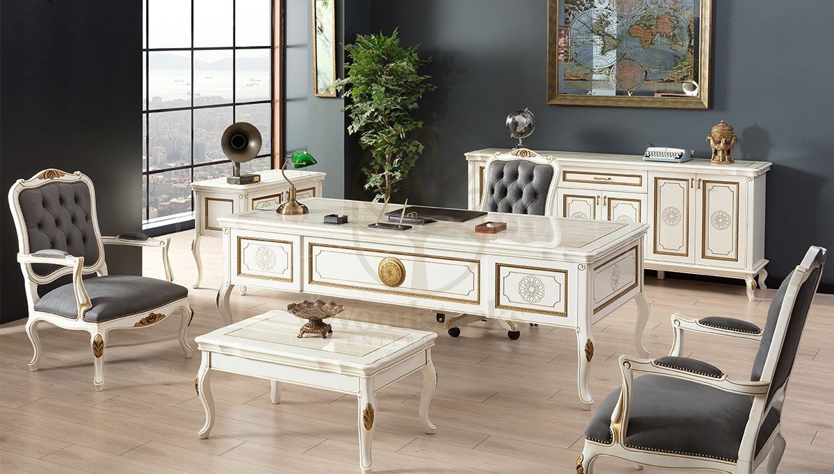 Royal Rumah Hand Carved Teak Office Table, Saharanpur, Office & Study Table