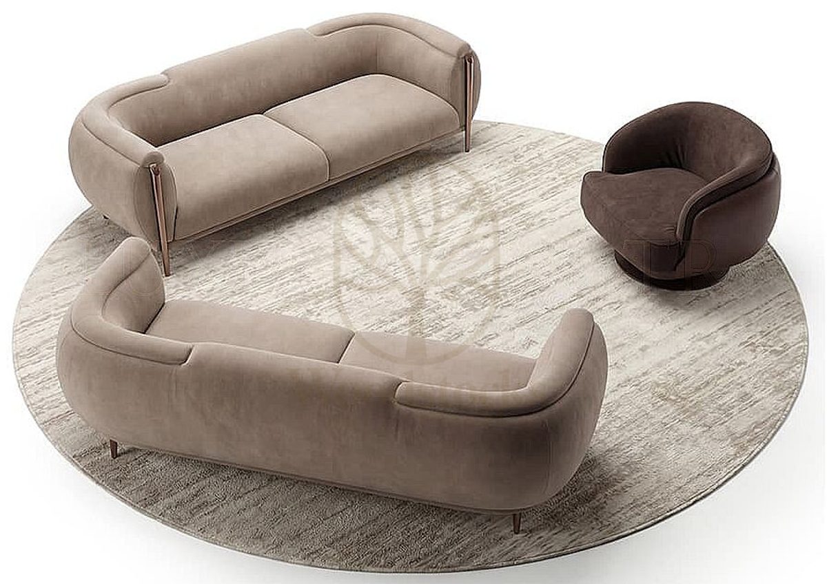 Luxury Kardelen Brown Handcrafted Teak Sofa Set, Saharanpur, view 2