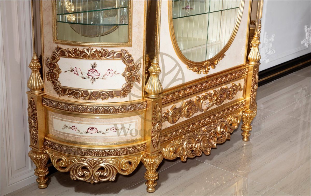 Teak Palace Gold and Ivory Dining Set, view 11