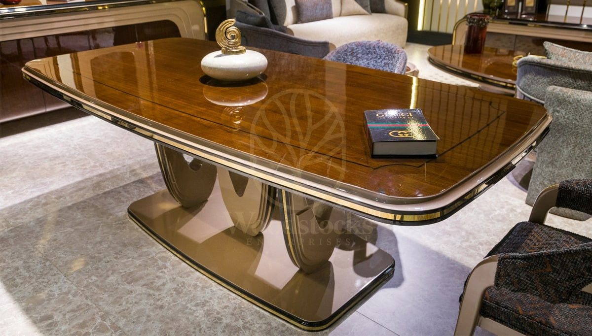 Luxury Luna Handcrafted Teak Dining Table Set, Saharanpur, view 5