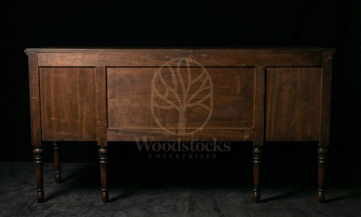 Hand Carved Teak Somerset Acanthus-Rosette Banquet Console, Saharanpur, view 6