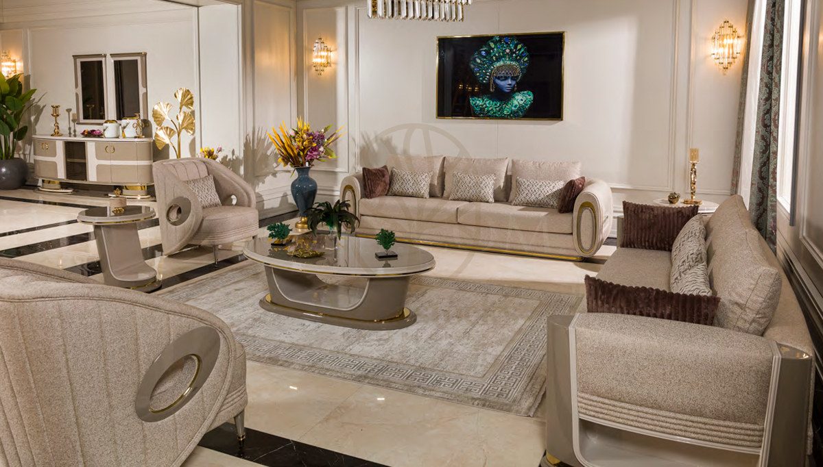 Luxury Fendi Handcrafted Teak Sofa Set, Saharanpur, view 2