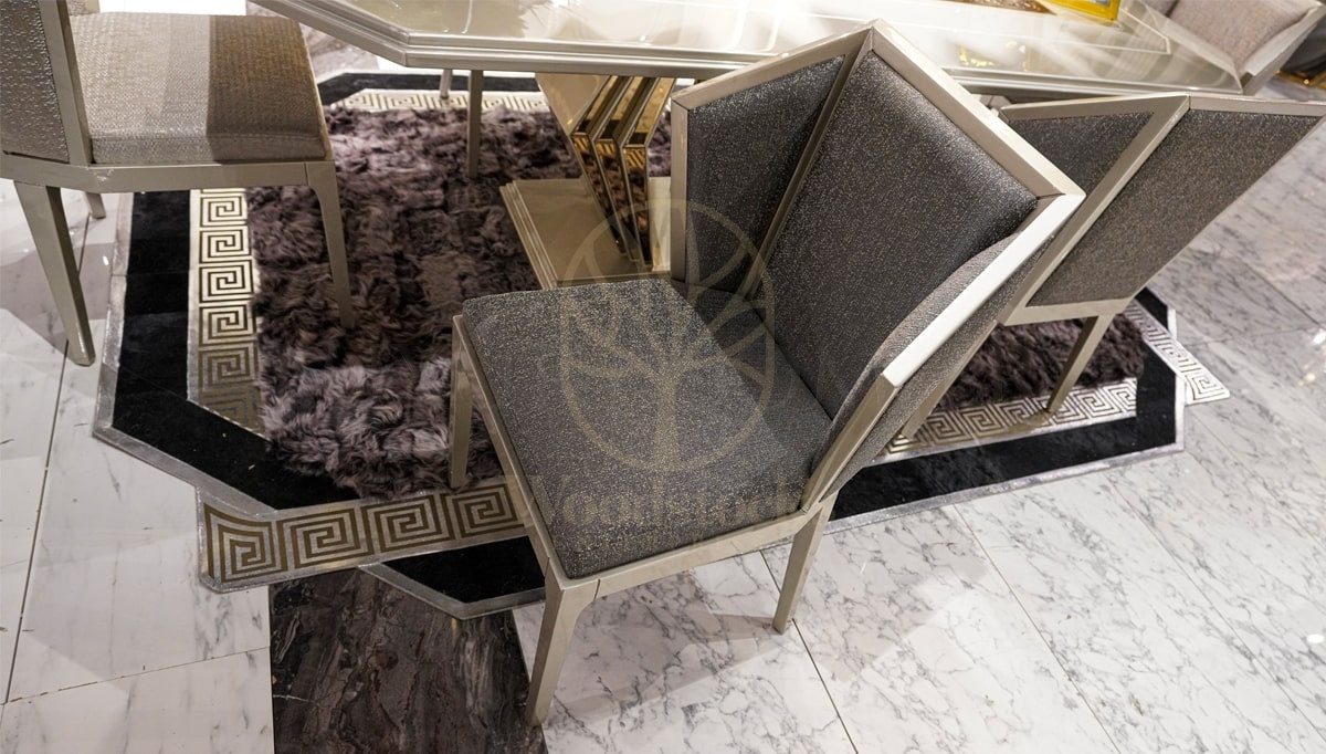 Luxury Tropez Handcrafted Teak Dining Table Set, Saharanpur, view 10
