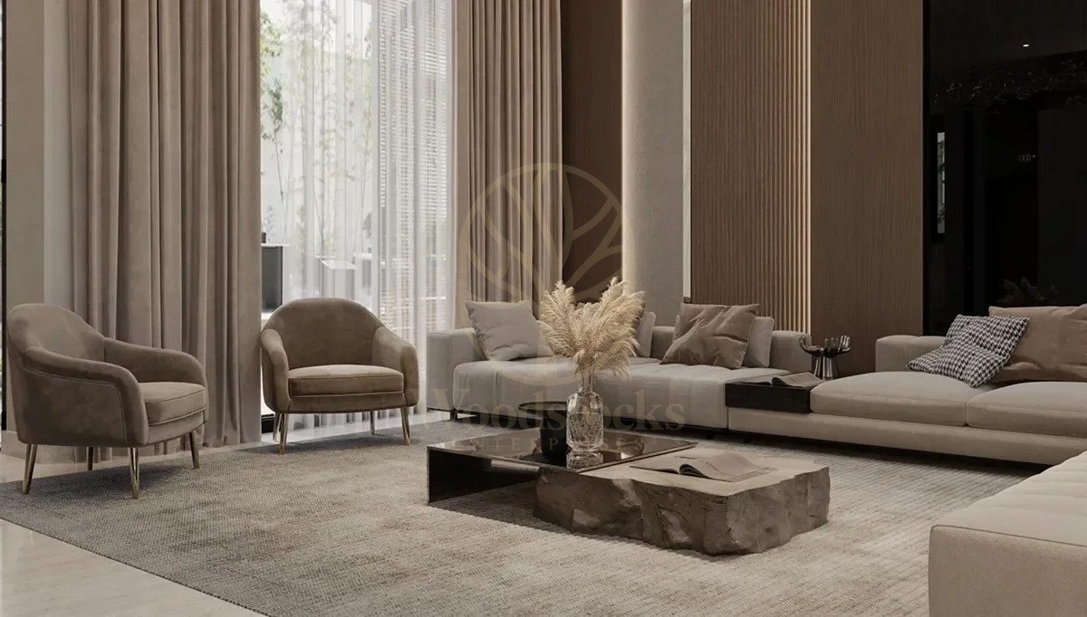 Luxury Platinum Handcrafted Teak L-Shape Sofa, Saharanpur, view 4