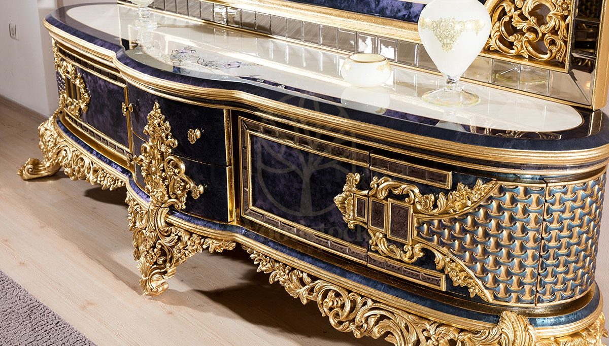 Royal Dubai Hand Carved Teak TV Cabinet, Saharanpur, view 6