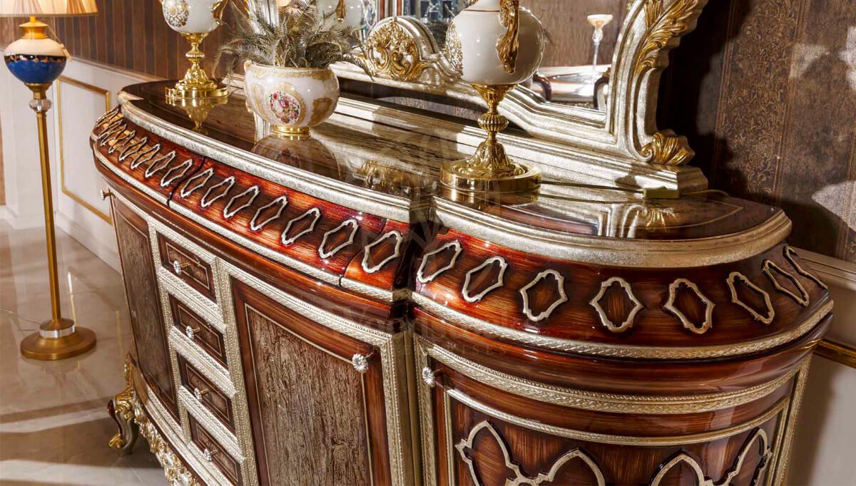 Royal Sultanahmet Hand Carved Teak Dining Table Set, Saharanpur, view 5
