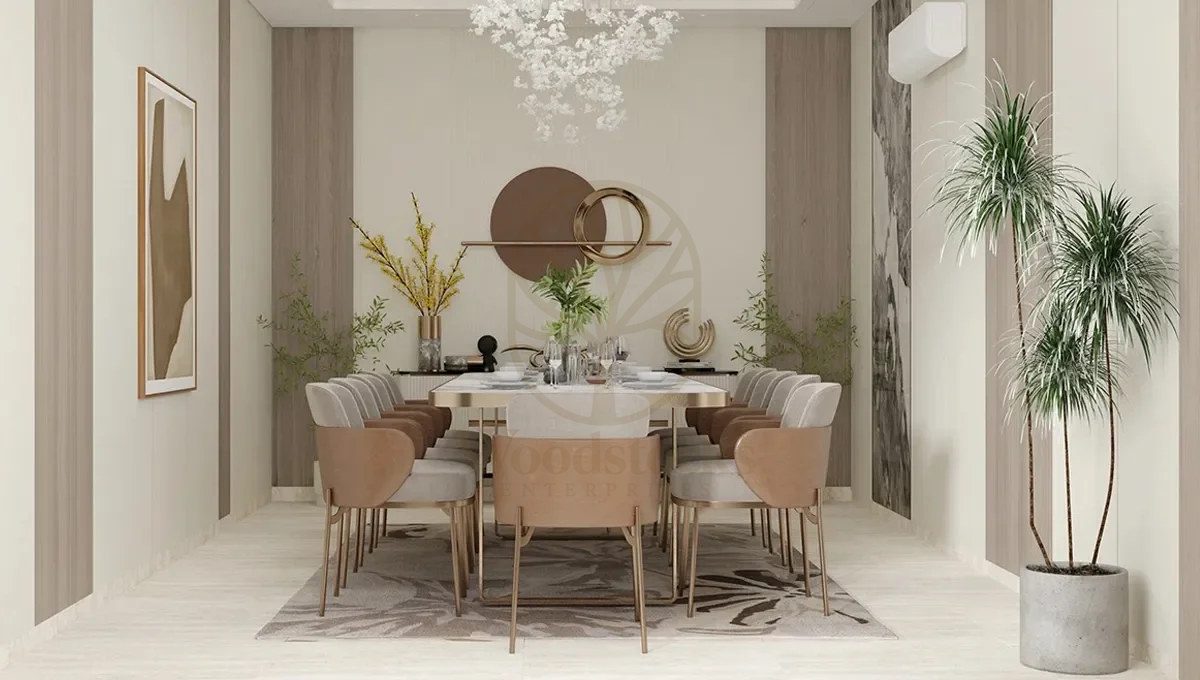 Luxury Villa Handcrafted Teak Dining Table Set, Saharanpur, view 2