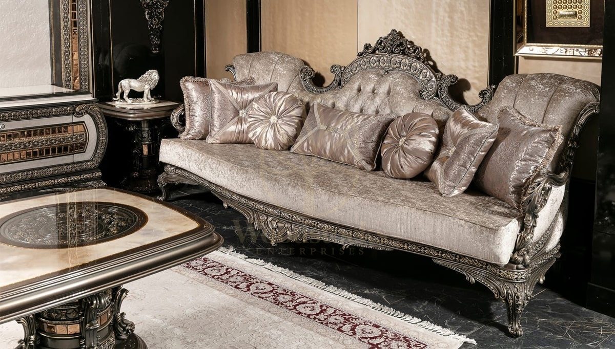 Royal Mucevher Hand Carved Teak Sofa Set, Saharanpur, view 2