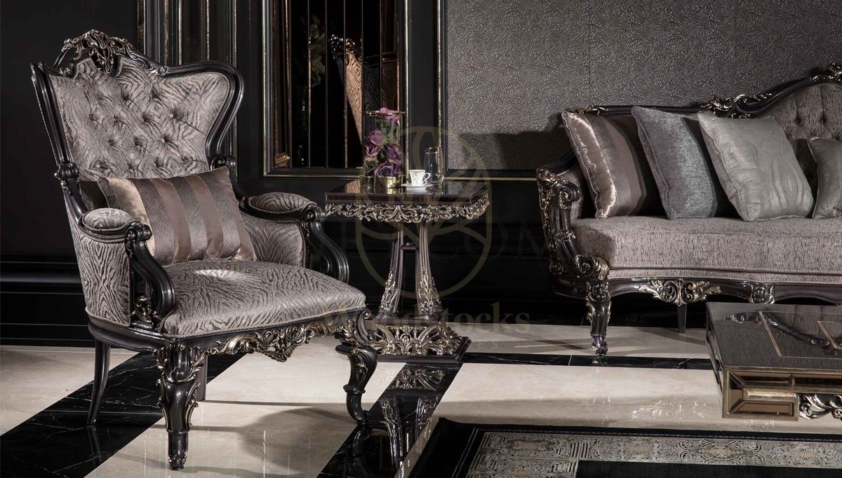 Royal Eritre Chesterfield Hand Carved Teak Sofa Set, Saharanpur, view 5