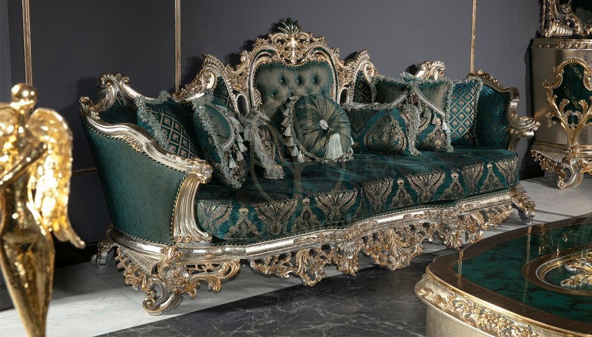 Royal Lapseki Hand Carved Teak Sofa Set, Saharanpur, view 3
